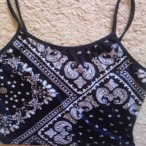 Black Paisley Women's Top